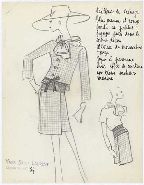 yves saint laurent the knickerbocker draw|yves saint laurent sketches.